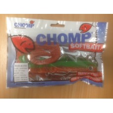 CHOMP EXTRA LARGE SOFTBAIT, GREEN/ORANGE, 14" (350mm), 200 GRAMS, 1P/BAG
